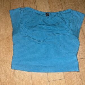 Blue SHEIN crop top